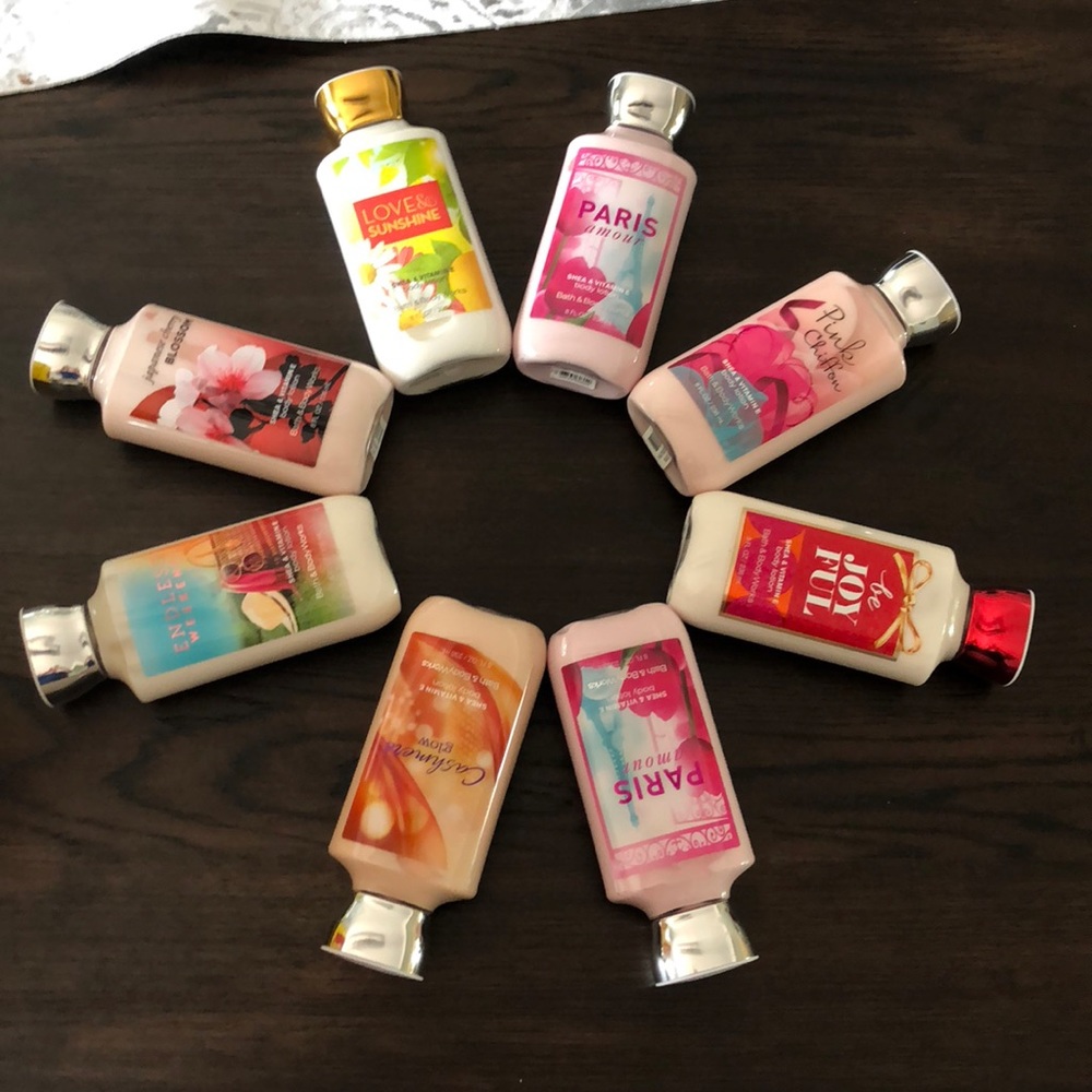 Set of 7 brand new bath and body works lotions